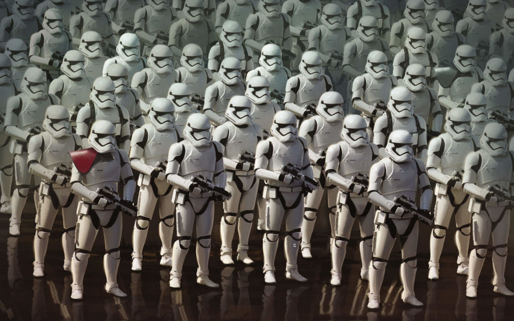 Image of stormtroopers from Star Wars in formation used as a joke to represent Airbnb's enforcement of the City of Philadelphia's licensing rules
